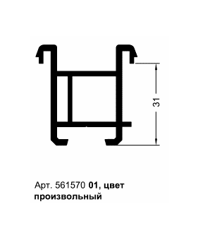 Подставочный (подоконный) профиль двухсторонний 30 - фото - 3